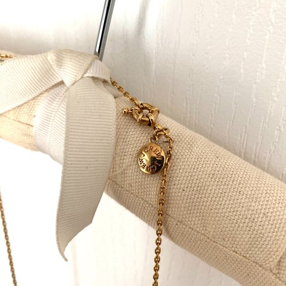 J. Crew Long Gold Tone Necklace with Dark Olive Green Beads - Picture 5 of 15